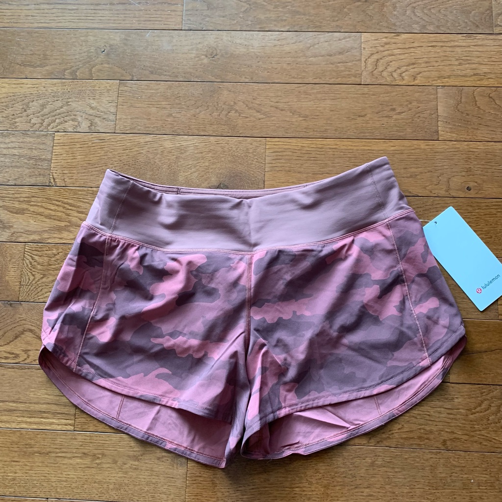 Lululemon Speed Up Short 4”-Camo Brier Rose